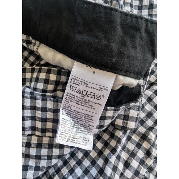 Old Navy Shorts Size 6 Lot Of 3 Bundle White Black Gingham Gray Stripes - Picture 4 of 14